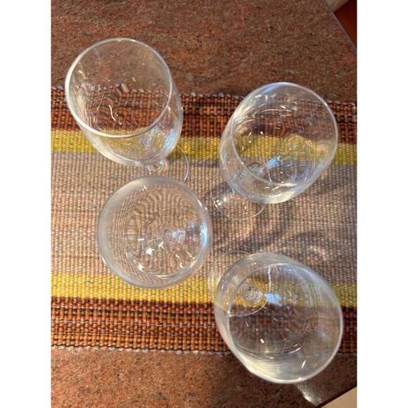 Cristal D'Arques Durand Angelique Wine Glasses , Vintage Luminarc France Clear B - Picture 4 of 4